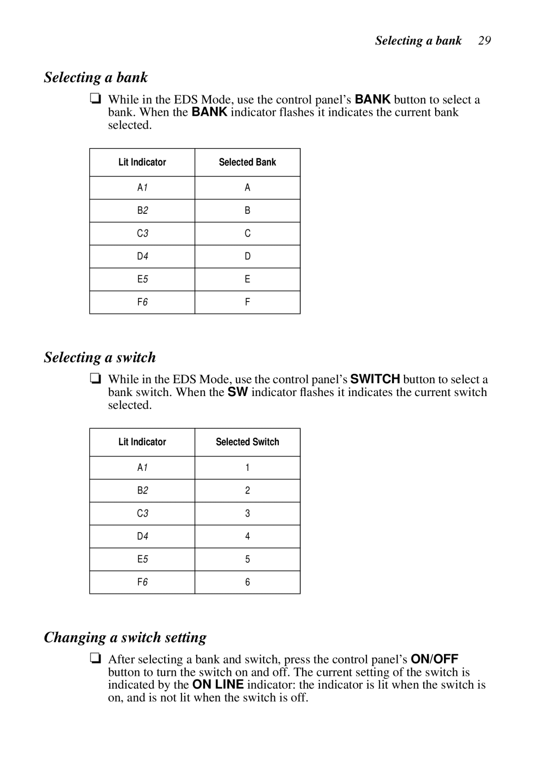 Star Micronics LC-1511, LC-1521, DOT MATRIX PRINTERS Selecting a bank, Selecting a switch, Changing a switch setting 