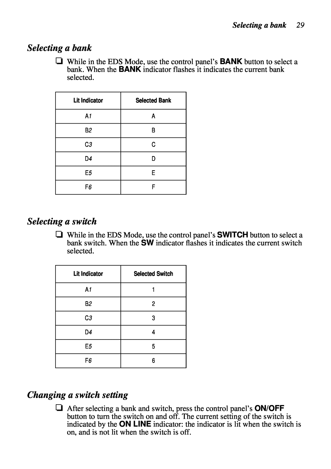 Star Micronics LC-1511, LC-1521, DOT MATRIX PRINTERS Selecting a bank, Selecting a switch, Changing a switch setting 