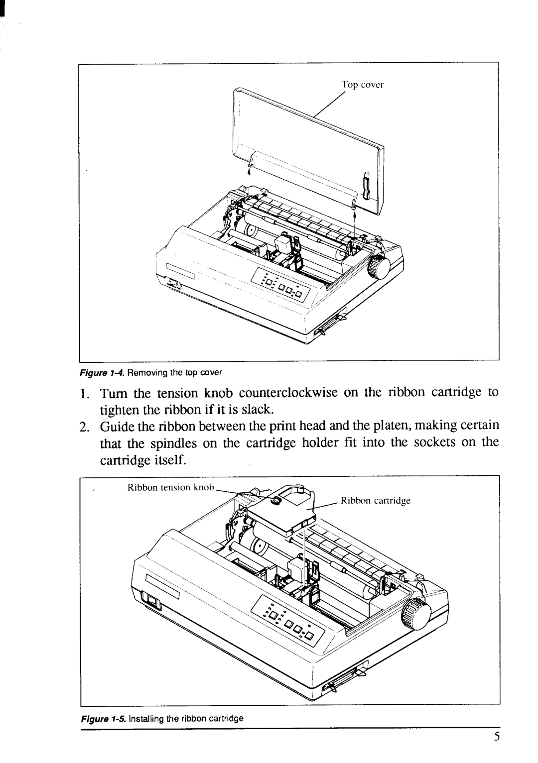 Star Micronics LC-20 user manual Removing the lop cover 