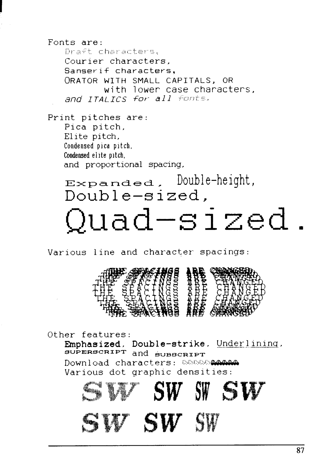 Star Micronics LC-20 user manual Expdncled..Double-height, Ihub 1e-s ized 