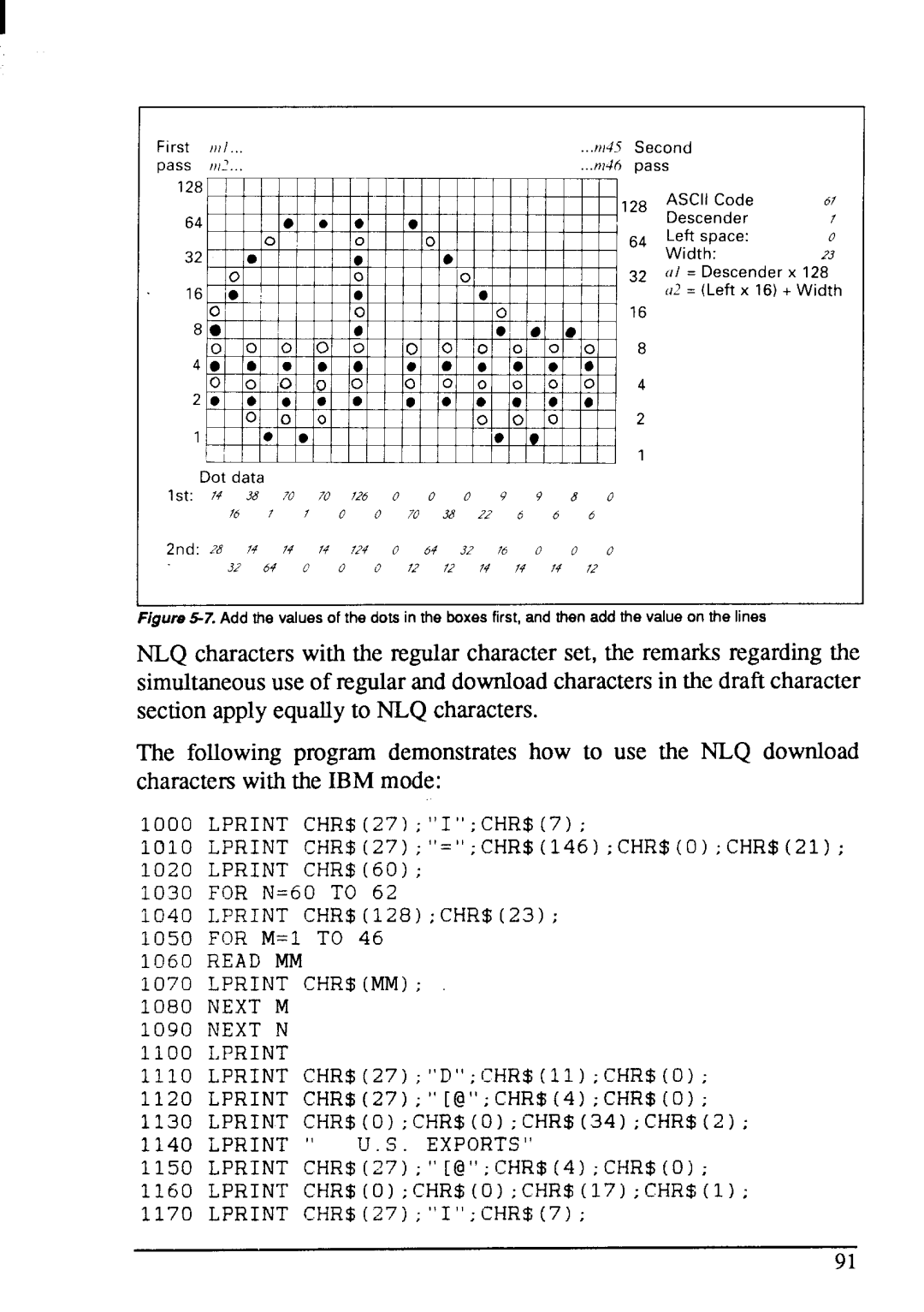 Star Micronics LC-200 user manual Readmm Lprint CHR$MM, Lprint U S . Exports 