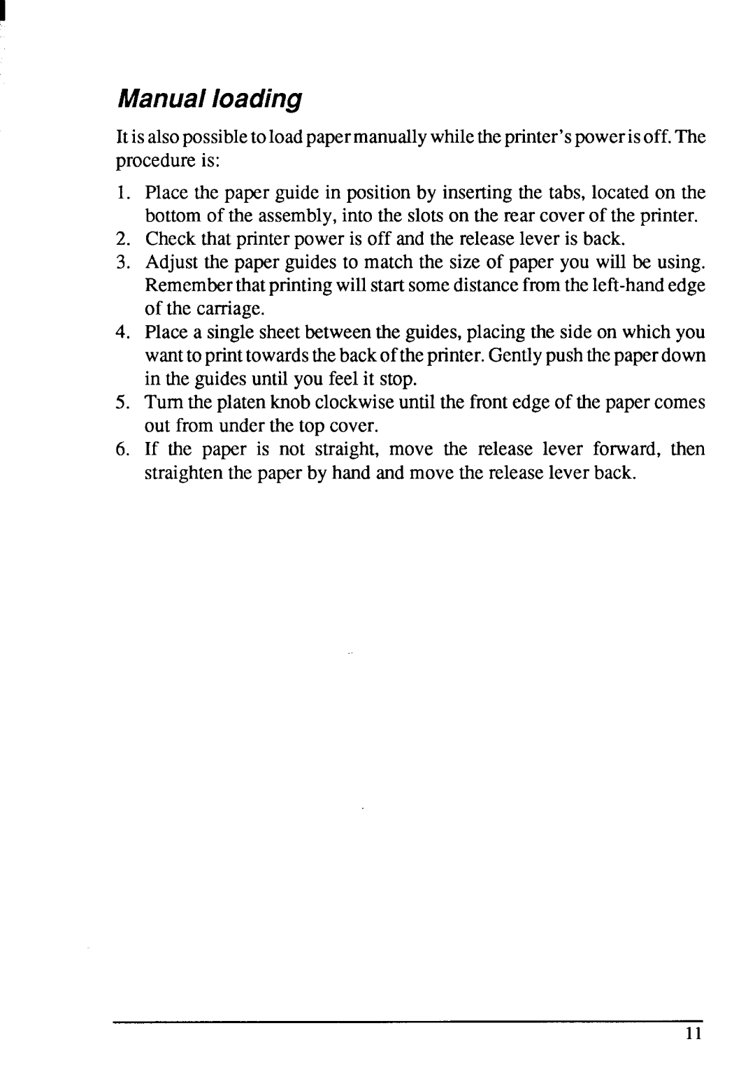 Star Micronics LC-200 user manual Manualloading 