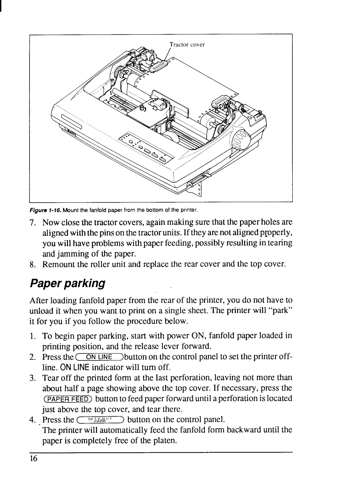 Star Micronics LC-200 user manual Paperparking 