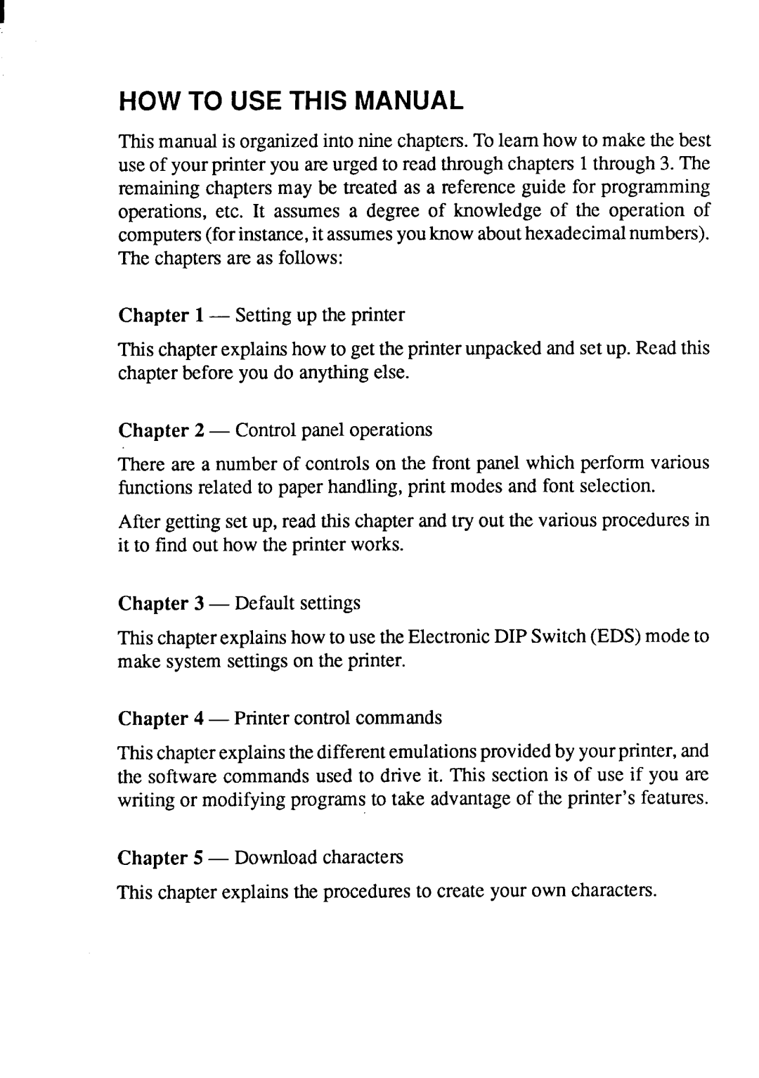 Star Micronics LC-200 user manual HOW to USE this Manual 