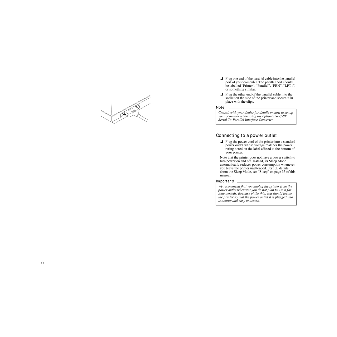 Star Micronics LC-240C user manual Connecting to a power outlet 