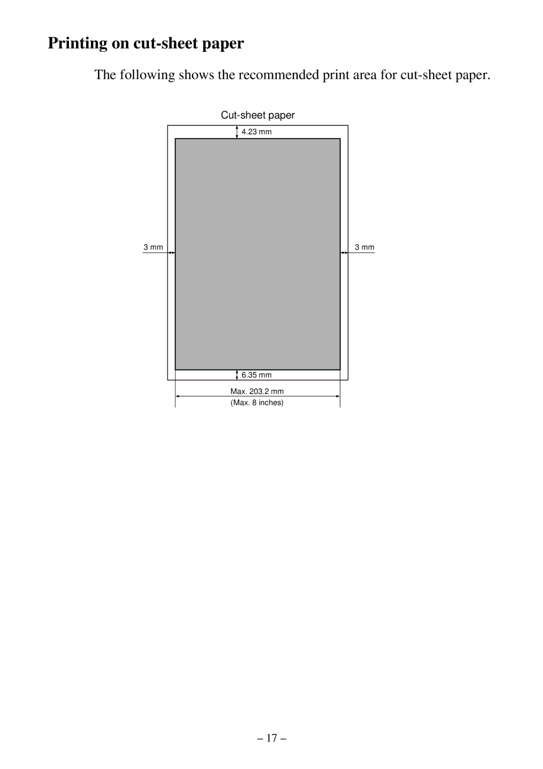 Star Micronics LC-500 user manual Printing on cut-sheet paper 