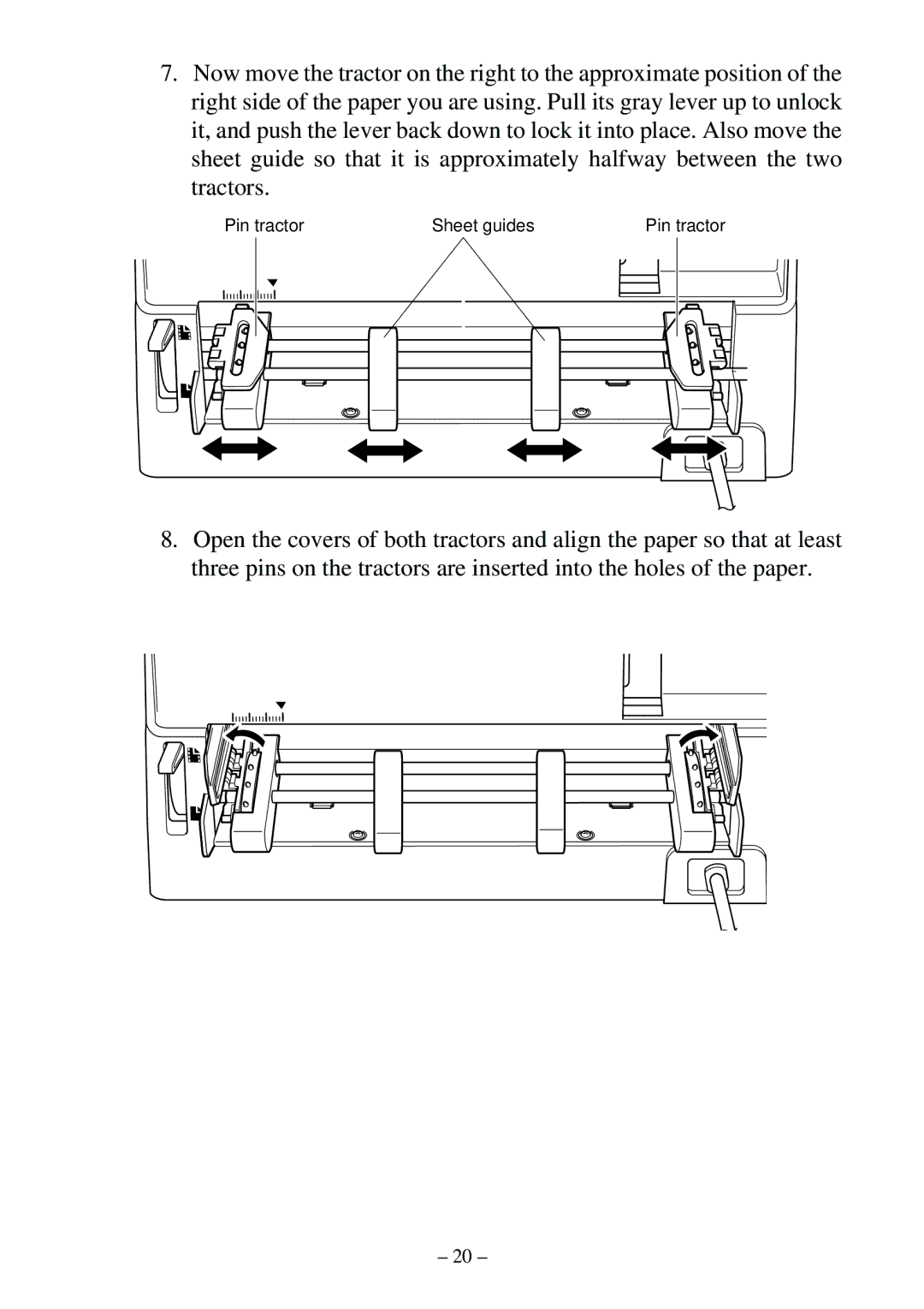 Star Micronics LC-500 user manual Pin tractor Sheet guides 