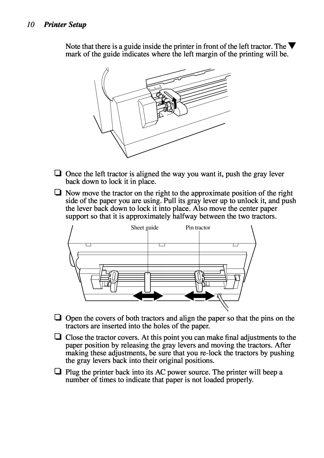 Star Micronics LC-6211 user manual Printer Setup, Sheet guide 