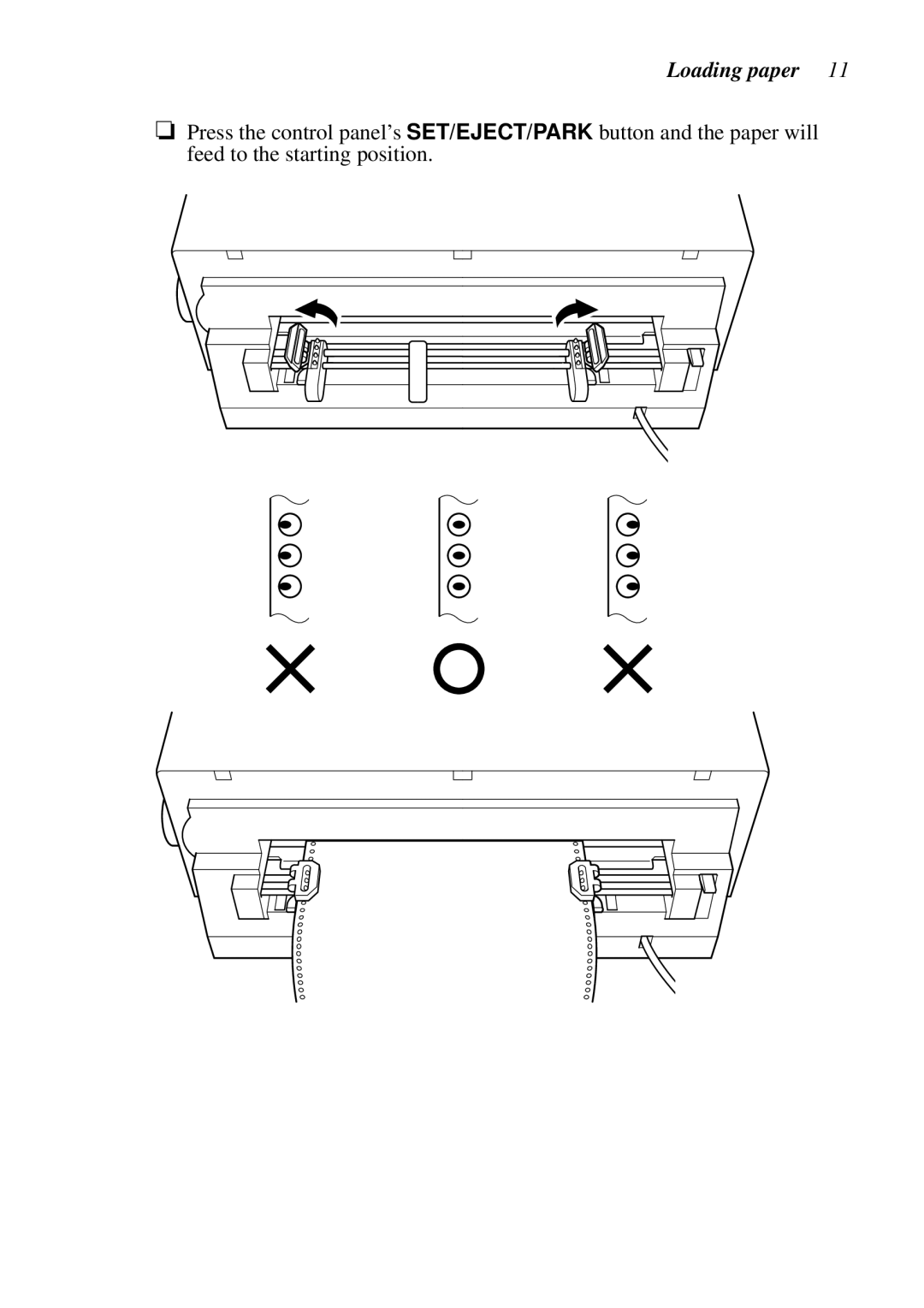 Star Micronics LC-6211 user manual Loading paper 