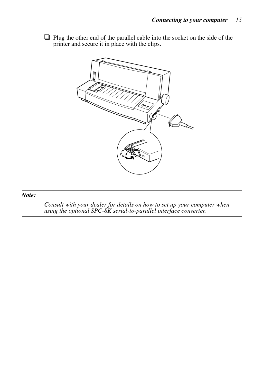 Star Micronics LC-6211 user manual Connecting to your computer 