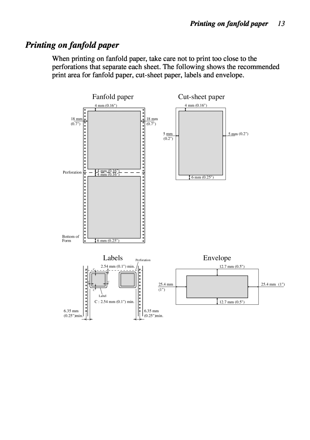 Star Micronics LC-7211 user manual Printing on fanfold paper 