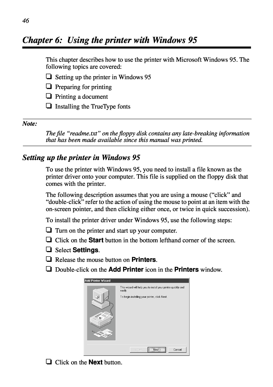 Star Micronics LC-7211 user manual Using the printer with Windows, Setting up the printer in Windows 