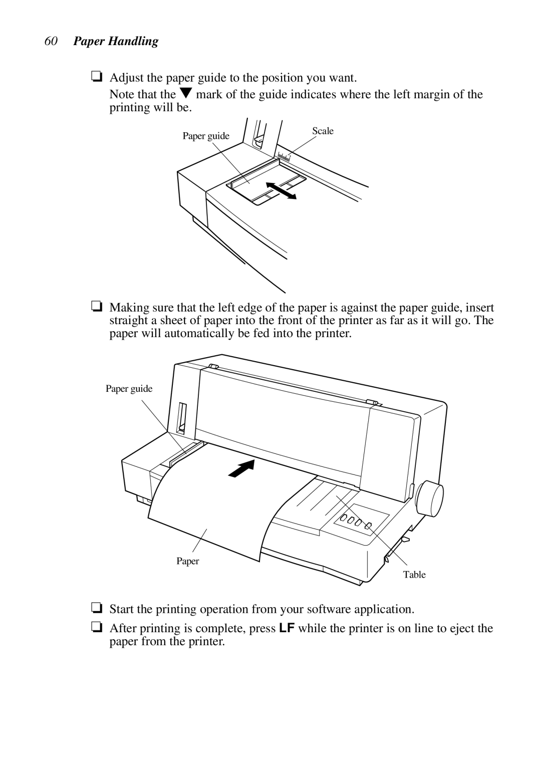 Star Micronics LC-7211 user manual Adjust the paper guide to the position you want 