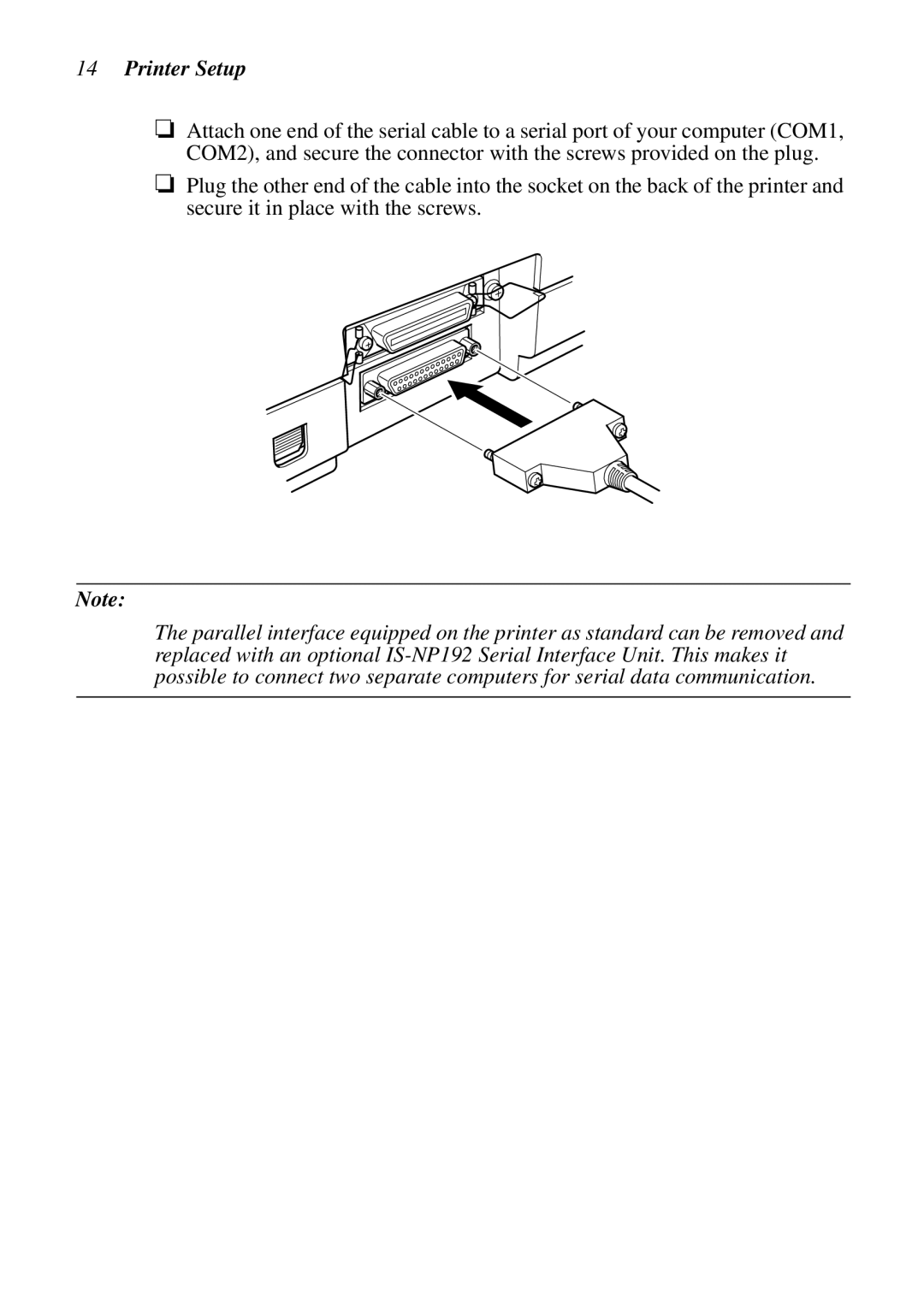 Star Micronics LC-8021 manual Printer Setup 