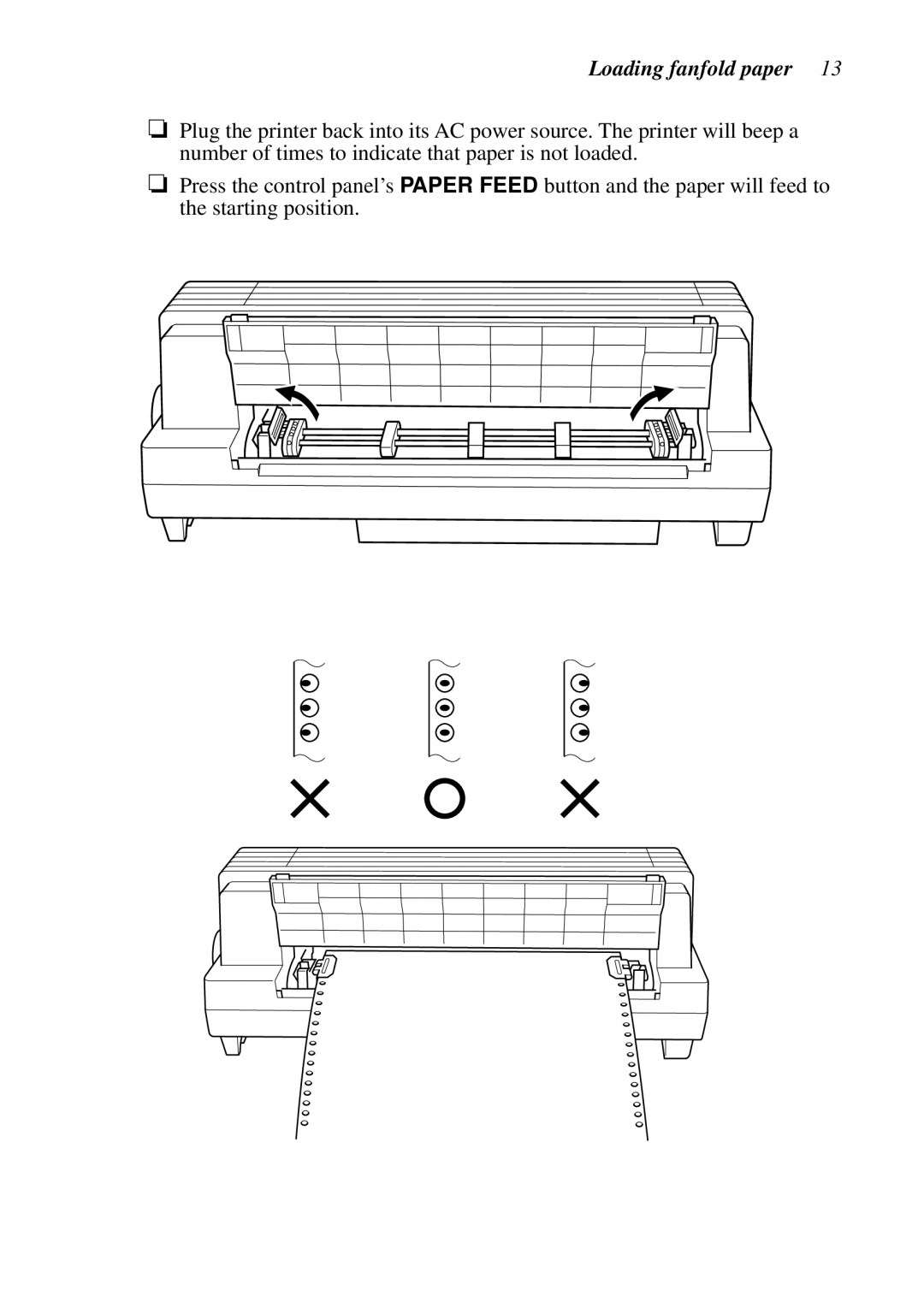 Star Micronics LC-8521 user manual Loading fanfold paper 