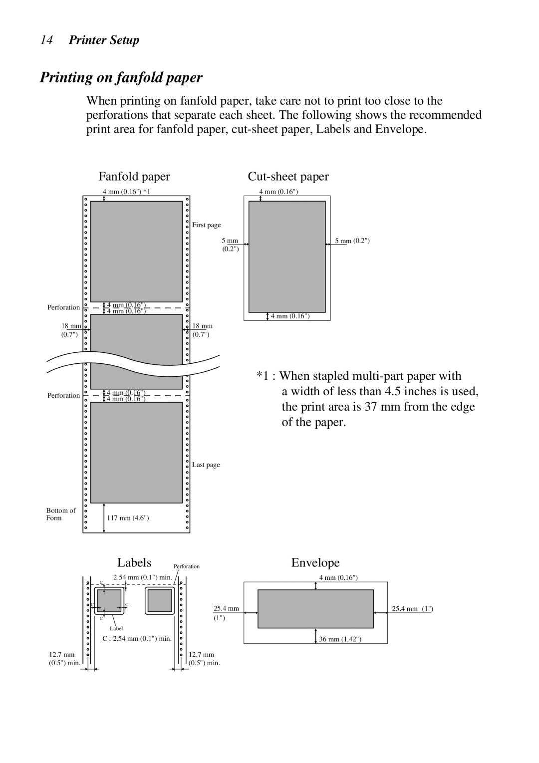 Star Micronics LC-8521 user manual Printing on fanfold paper 