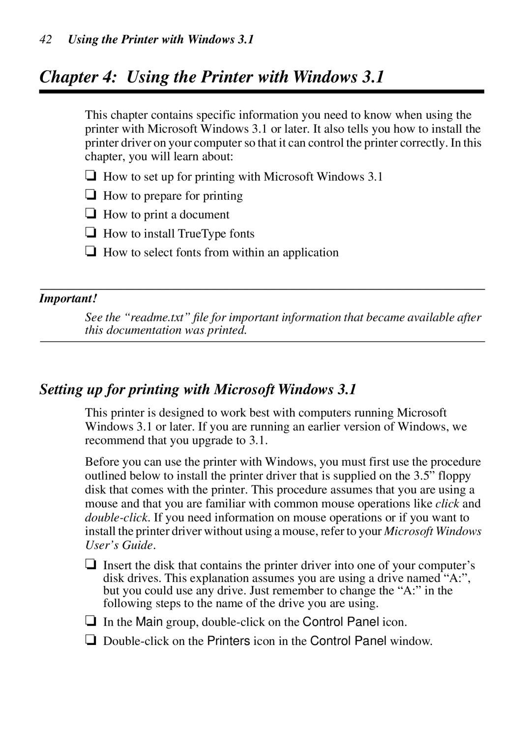 Star Micronics LC-8521 user manual Using the Printer with Windows, Setting up for printing with Microsoft Windows 