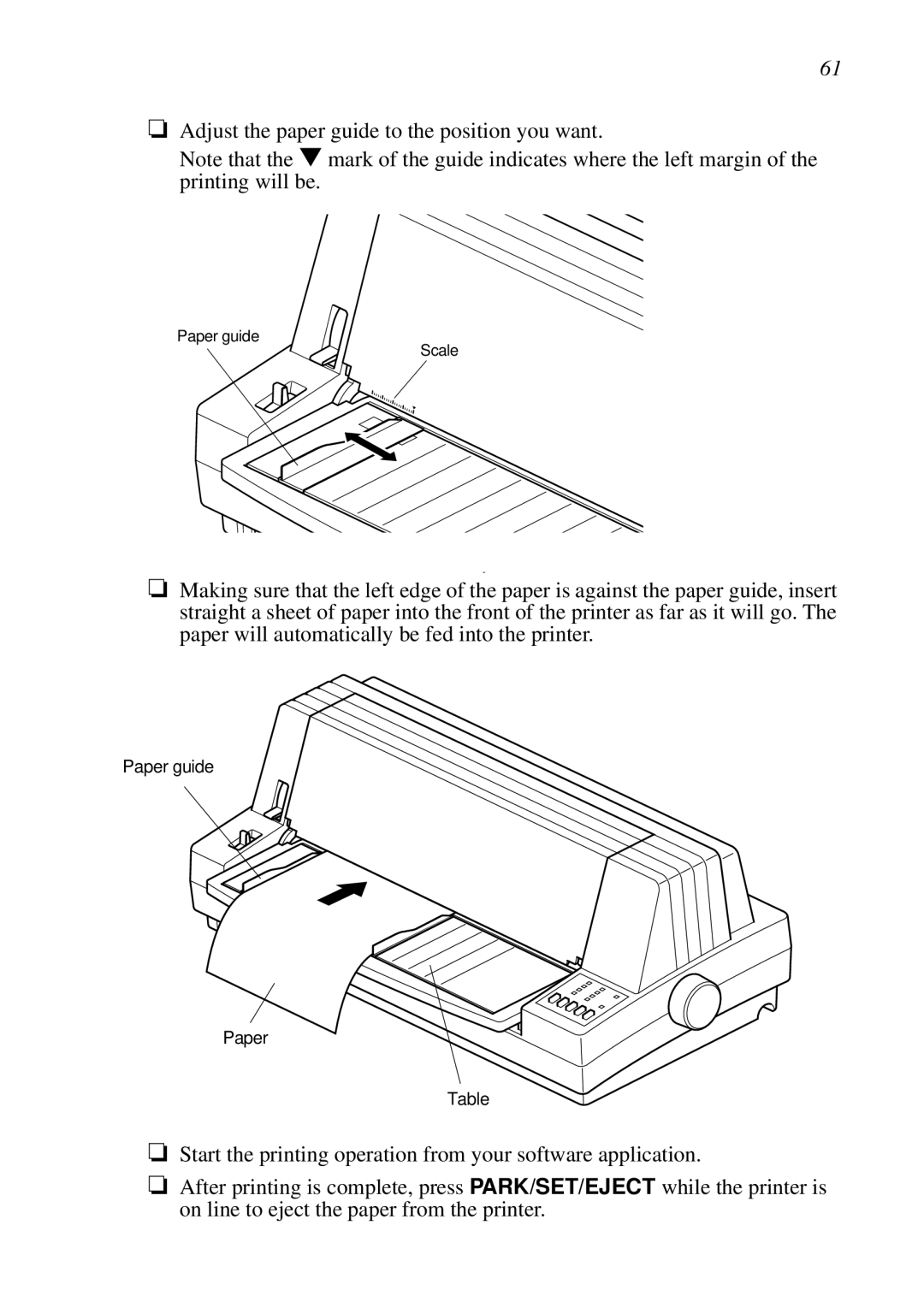 Star Micronics LC-8521 user manual Adjust the paper guide to the position you want 