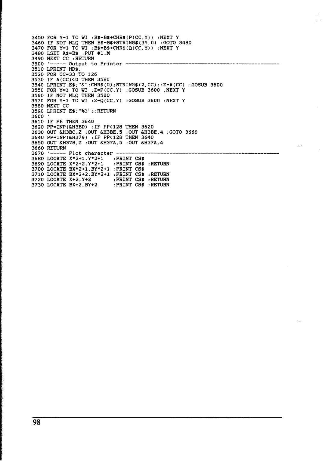 Star Micronics LC-IOII user manual For BS=B$+CHRSPCC.Y Next Y 