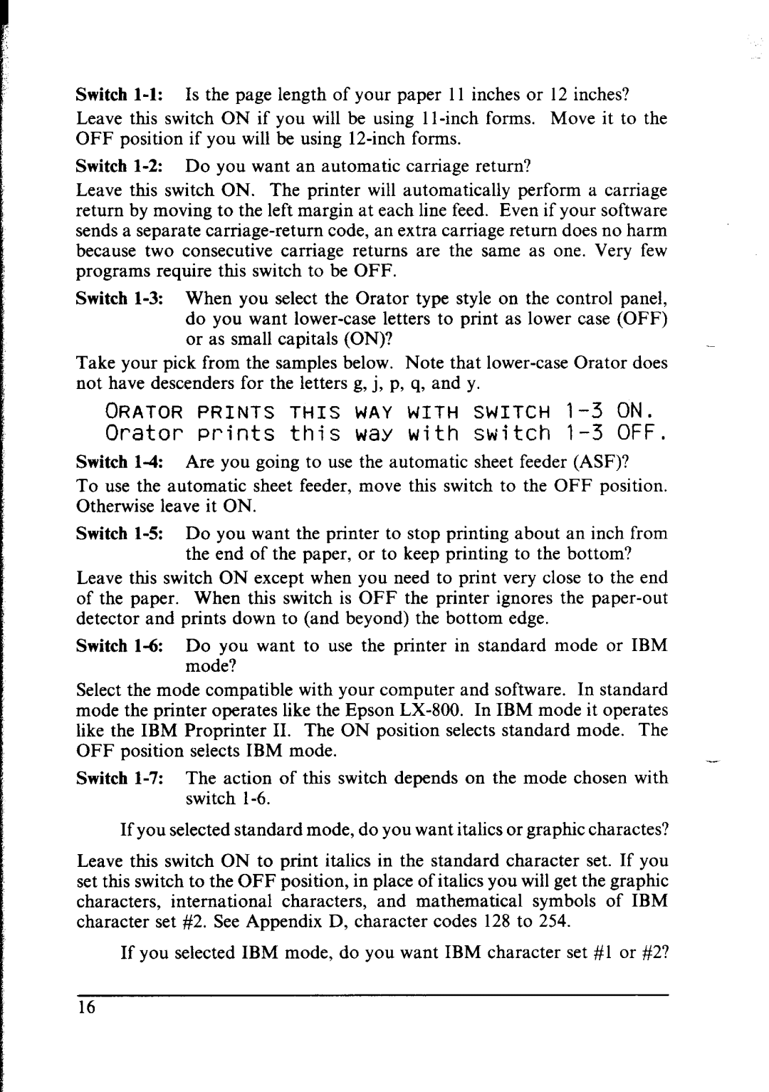 Star Micronics LC-IOII user manual 