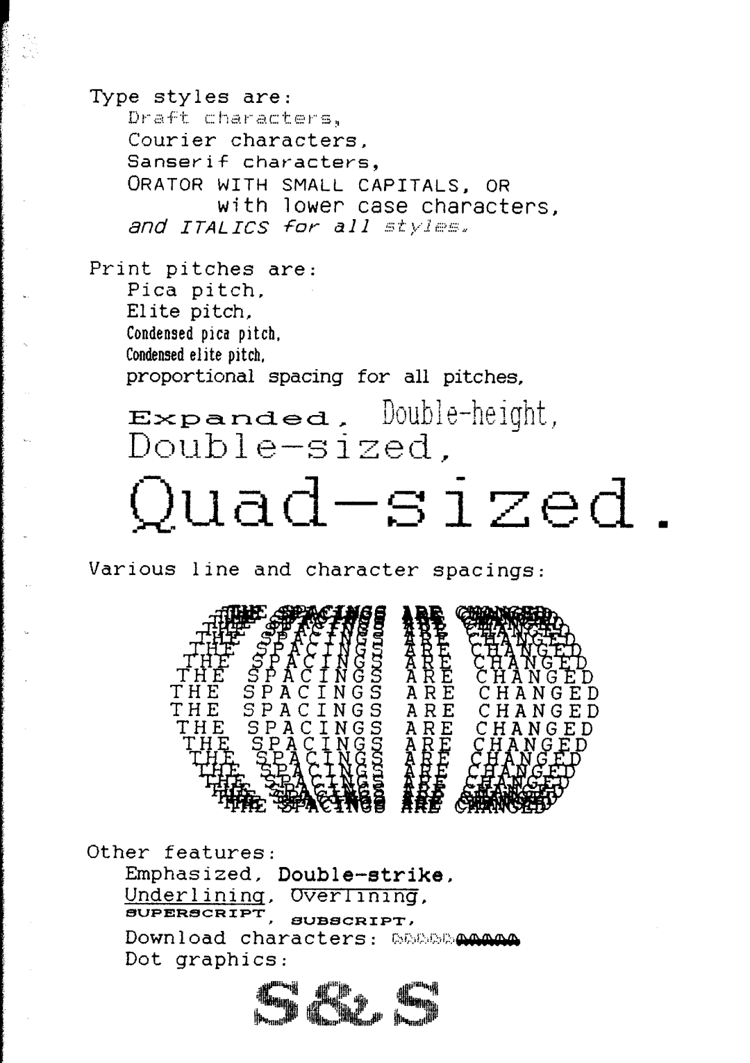 Star Micronics LC-IOII user manual Courier characteks, With Lower Case characters I TAL Its For 1 s t y.I iii.%II 