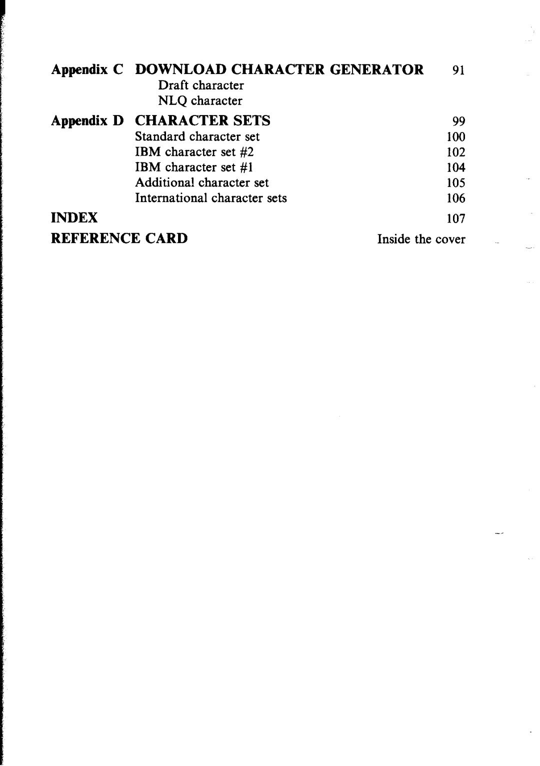 Star Micronics LC-IOII user manual Index Reference Card Generator 