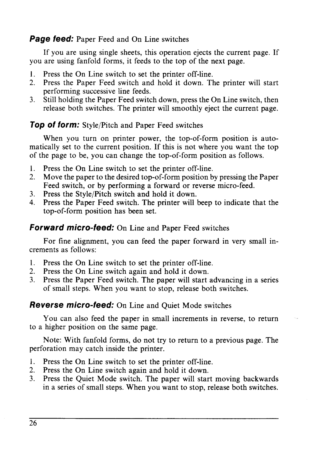 Star Micronics LC24-10 user manual 