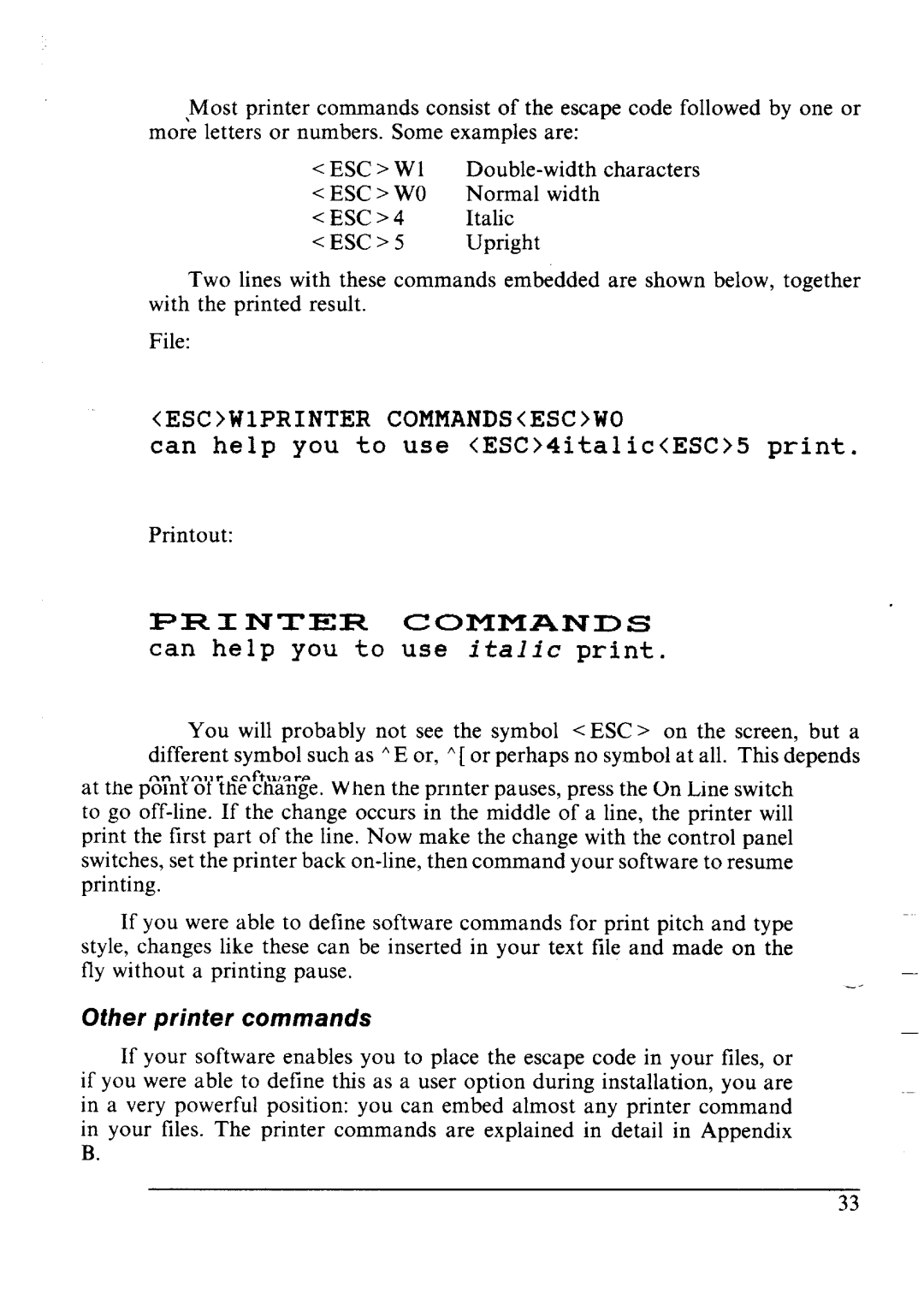 Star Micronics LC24-10 user manual Can help you to use italic print 