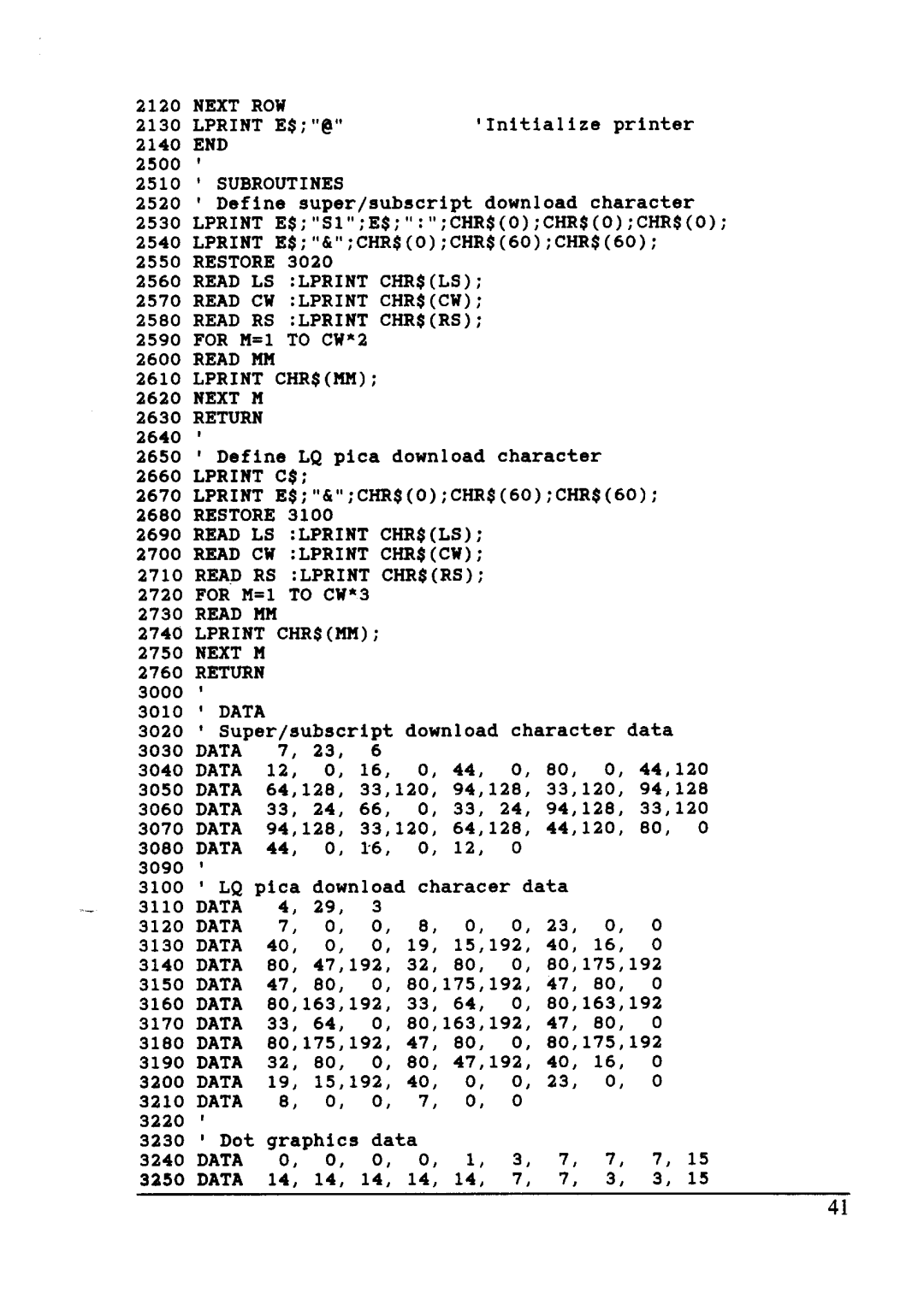 Star Micronics LC24-10 user manual Next ROW 