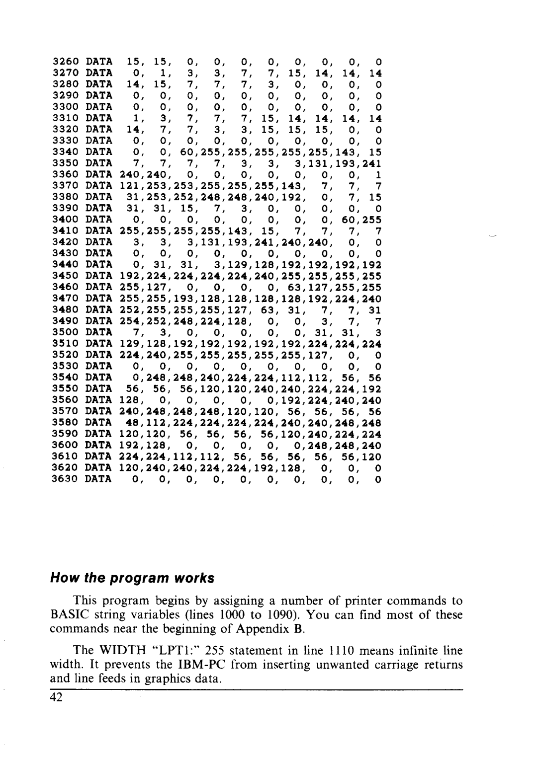 Star Micronics LC24-10 user manual How the program works 