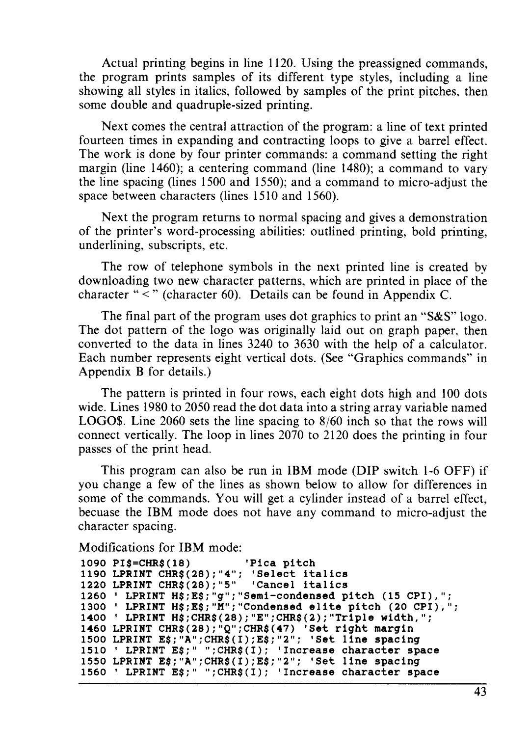 Star Micronics LC24-10 user manual Ibm 