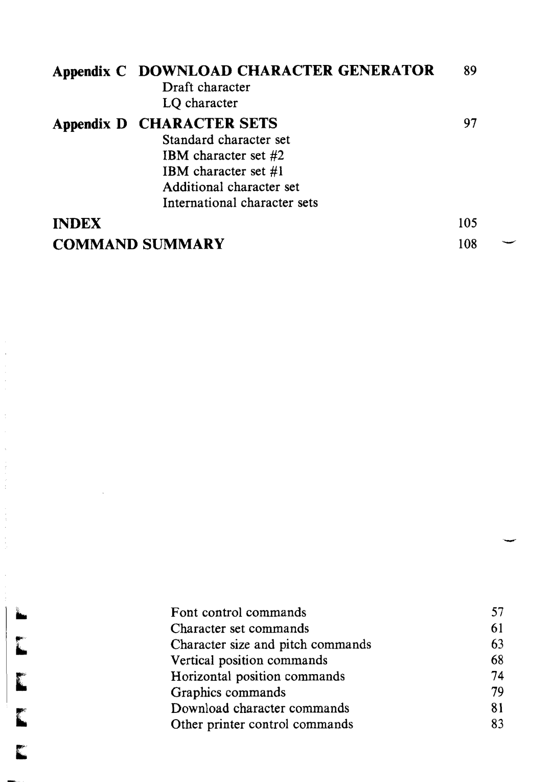 Star Micronics LC24-10 user manual Index 