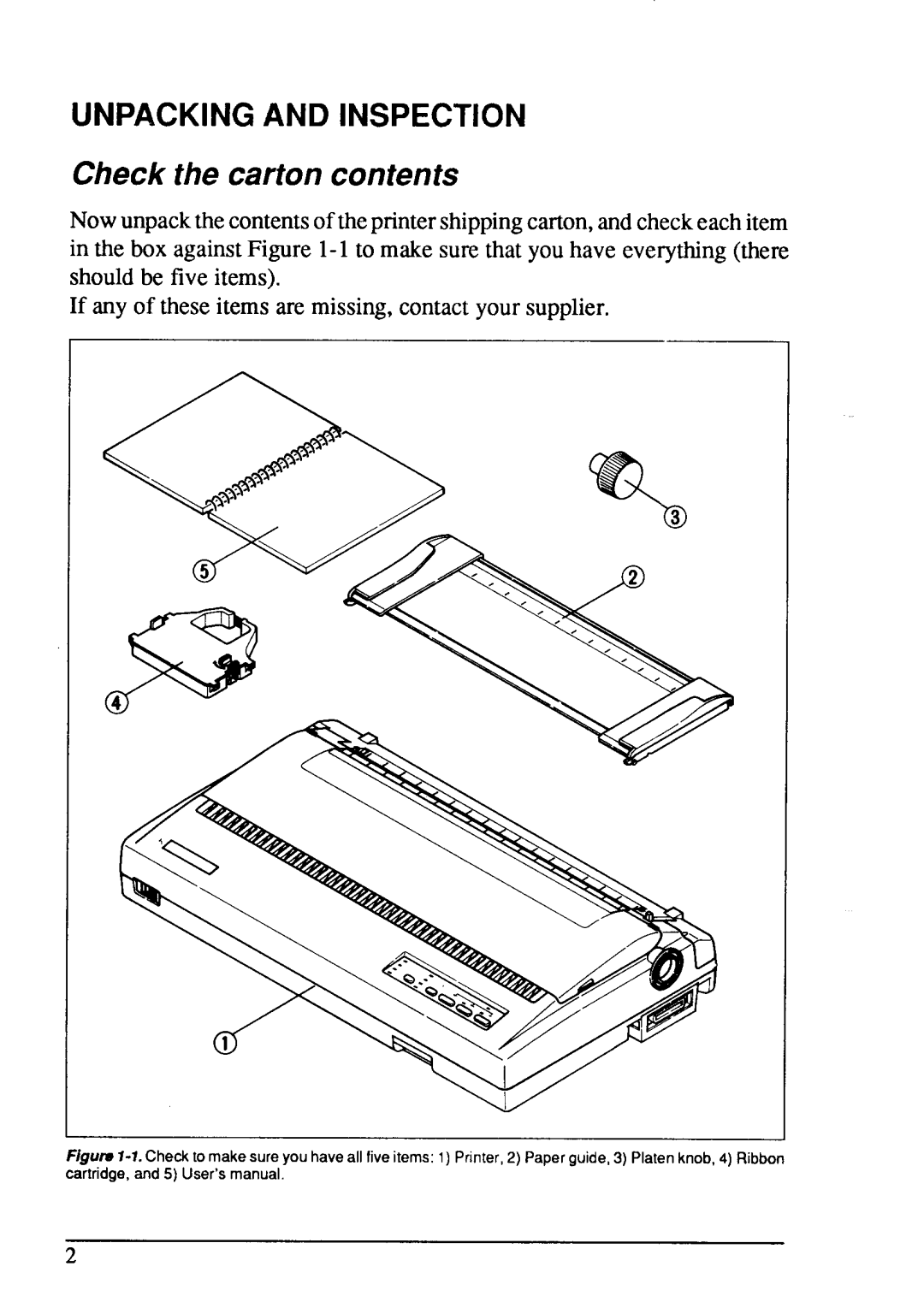 Star Micronics LC24-15 user manual Check the carton contents 