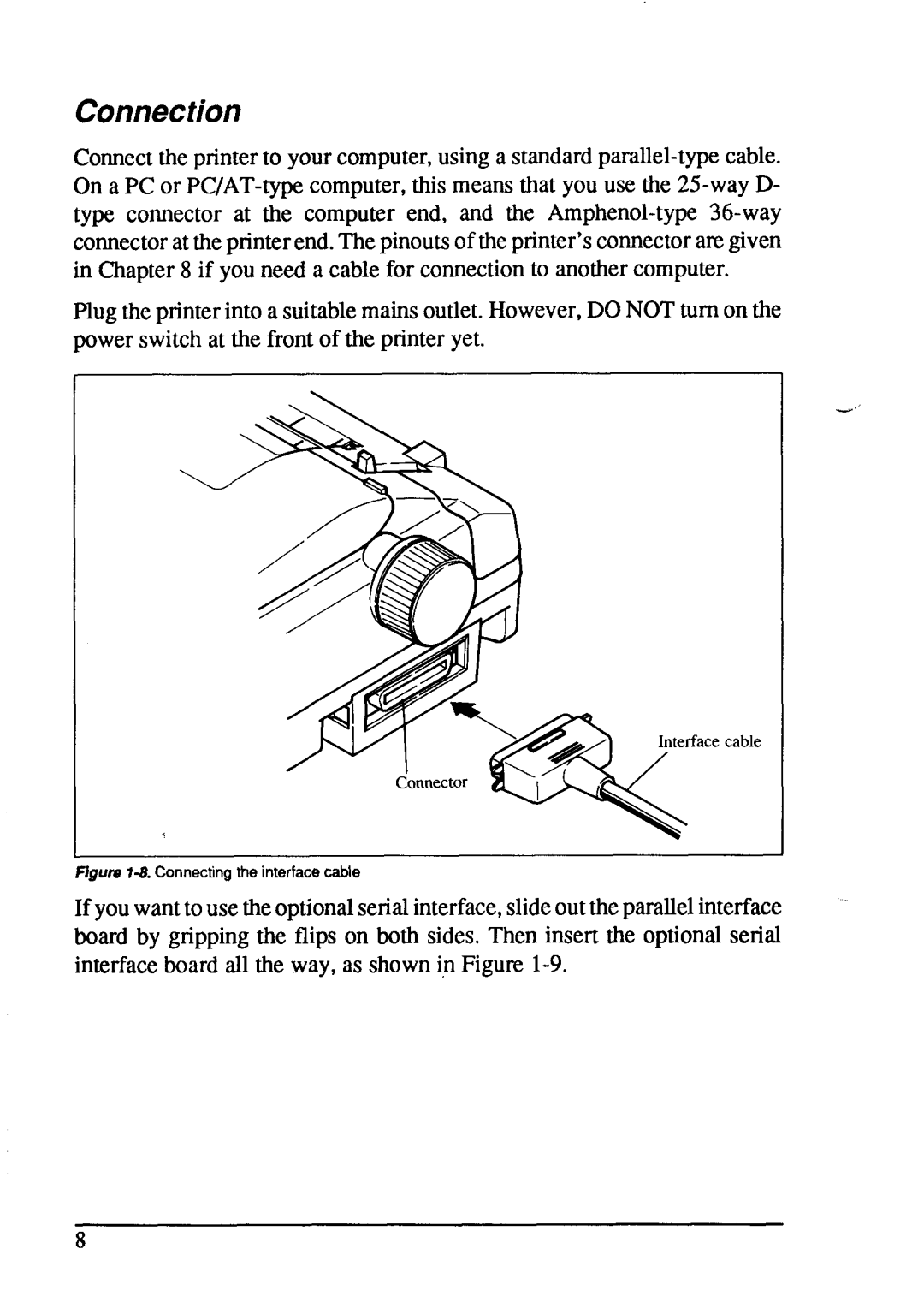 Star Micronics LC24-15 user manual Connection 