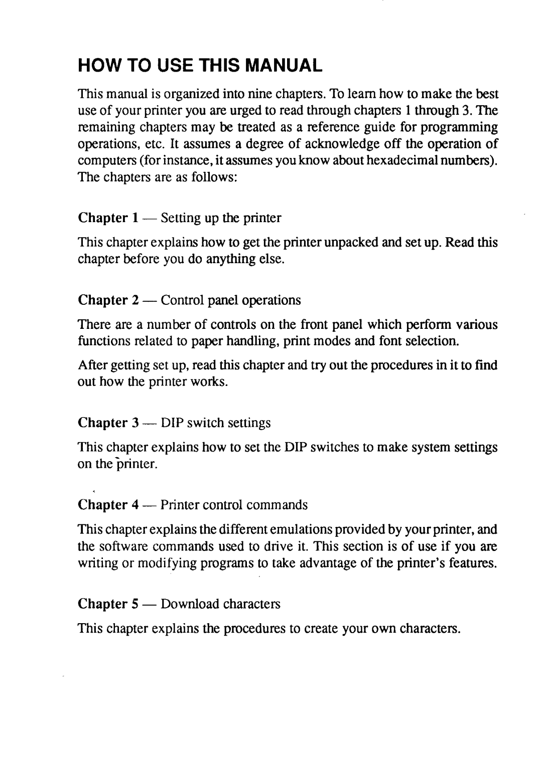 Star Micronics LC24-15 user manual HOW to USE this Manual 