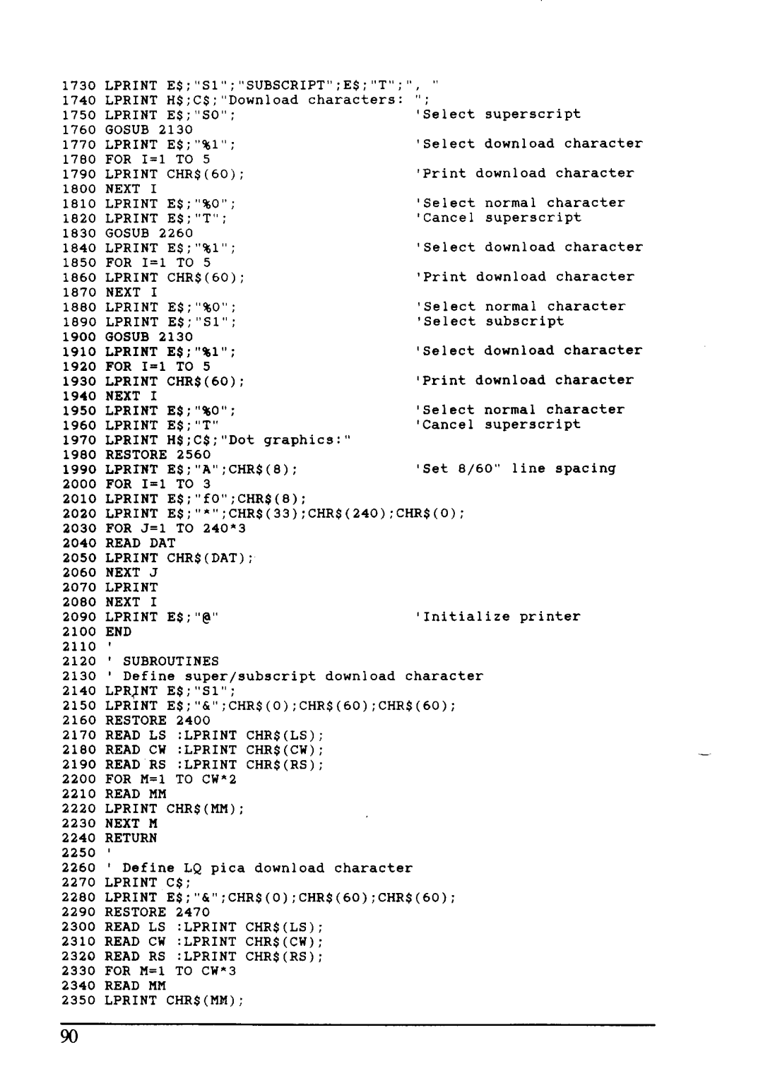 Star Micronics LC24-15 user manual Gosub 