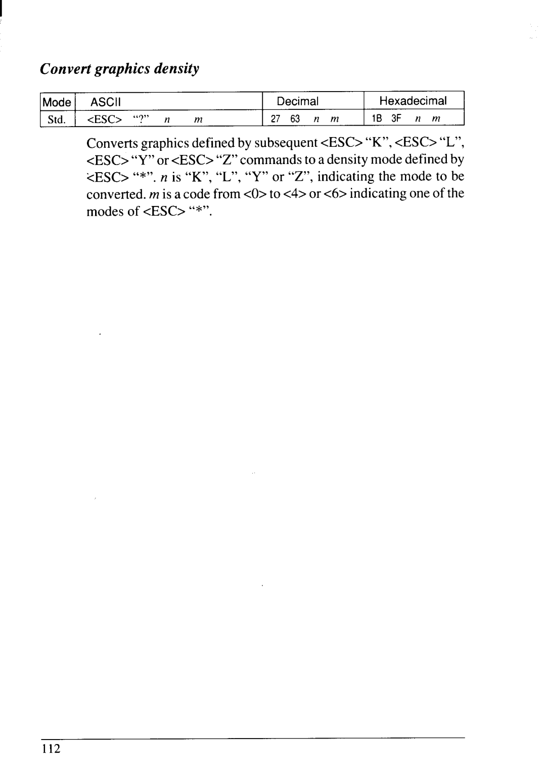 Star Micronics LC24-20 user manual Convert graphics density 