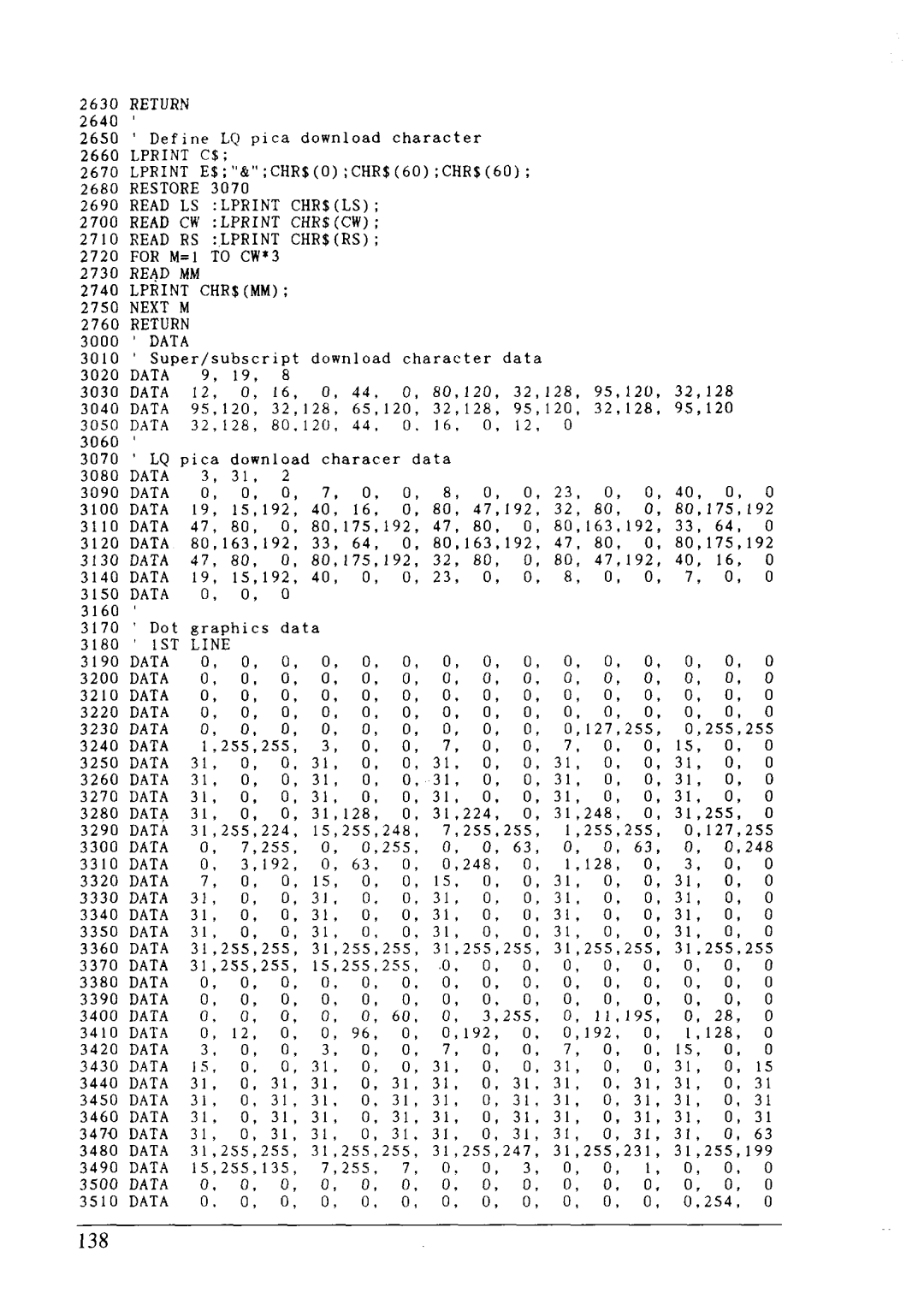 Star Micronics LC24-20 user manual 138 