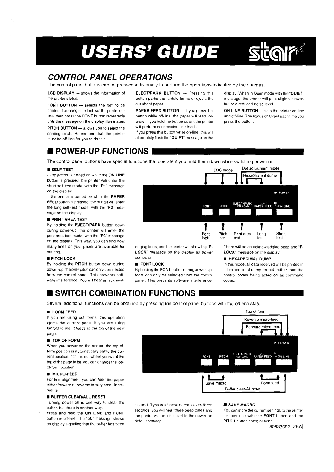 Star Micronics LC24-20 user manual 11111 