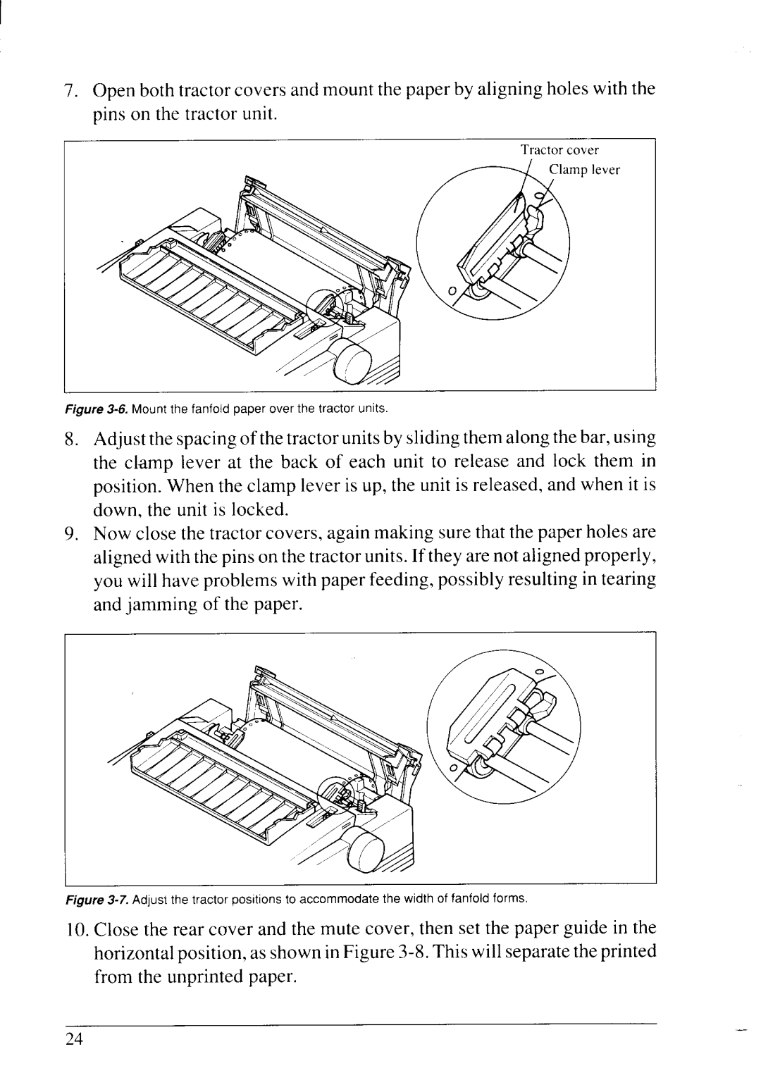 Star Micronics LC24-20 user manual Tractor cover Mamp’ever 