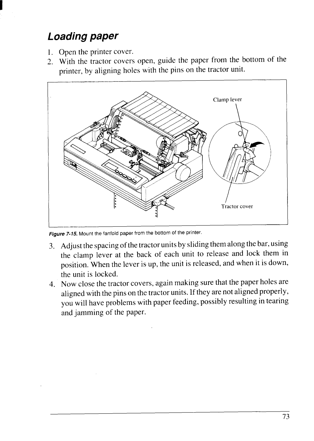 Star Micronics LC24-20 user manual Tractor covel 