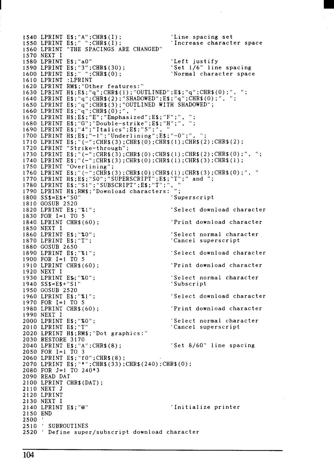 Star Micronics LC24-200 user manual 1550LPRINT 