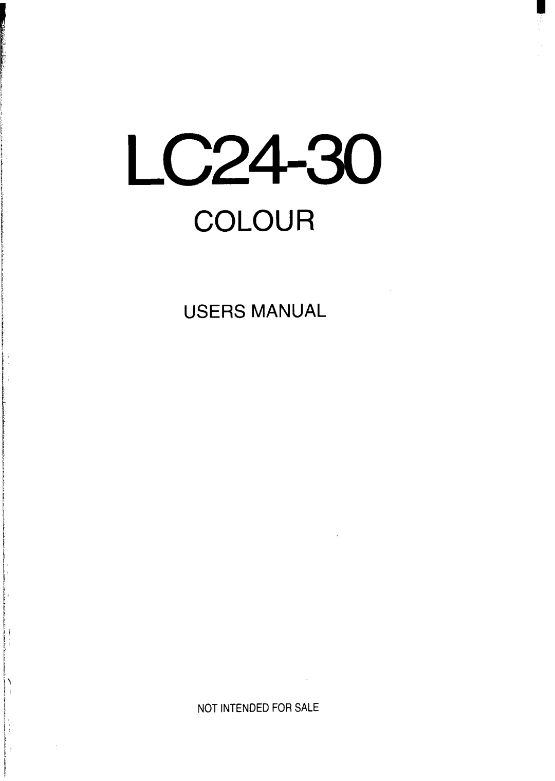 Star Micronics LC24-30 user manual Colour, Users Manual, Not Intended For Sale 