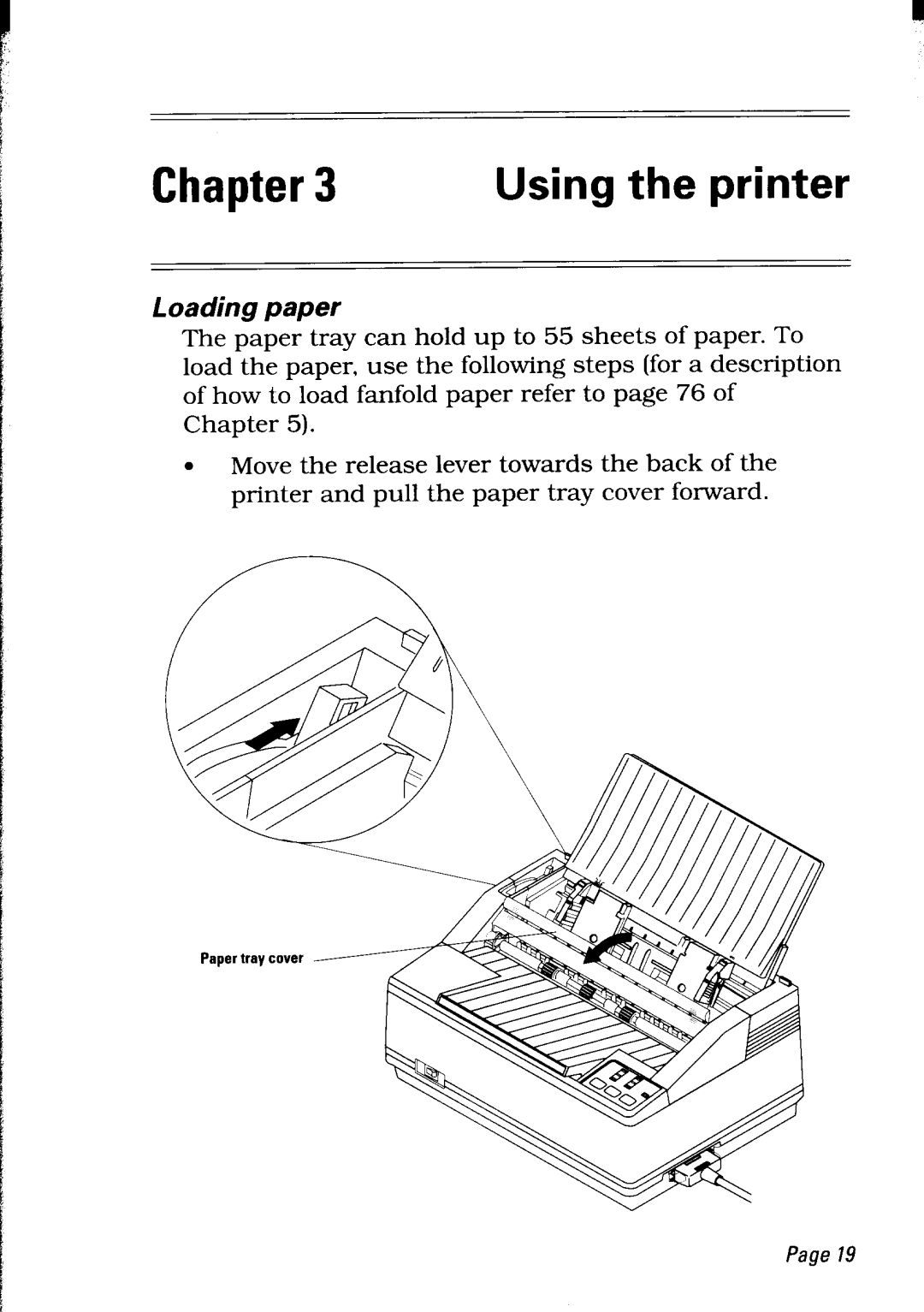 Star Micronics LC24-30 user manual Using the printer, Loading paper, Chapter 