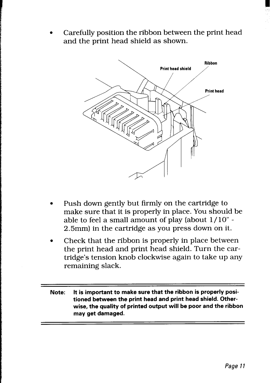 Star Micronics LC24-30 user manual Bon Print head shield 