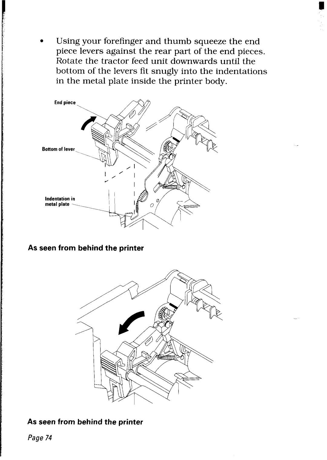 Star Micronics LC24-30 user manual As seen from behind the printer 