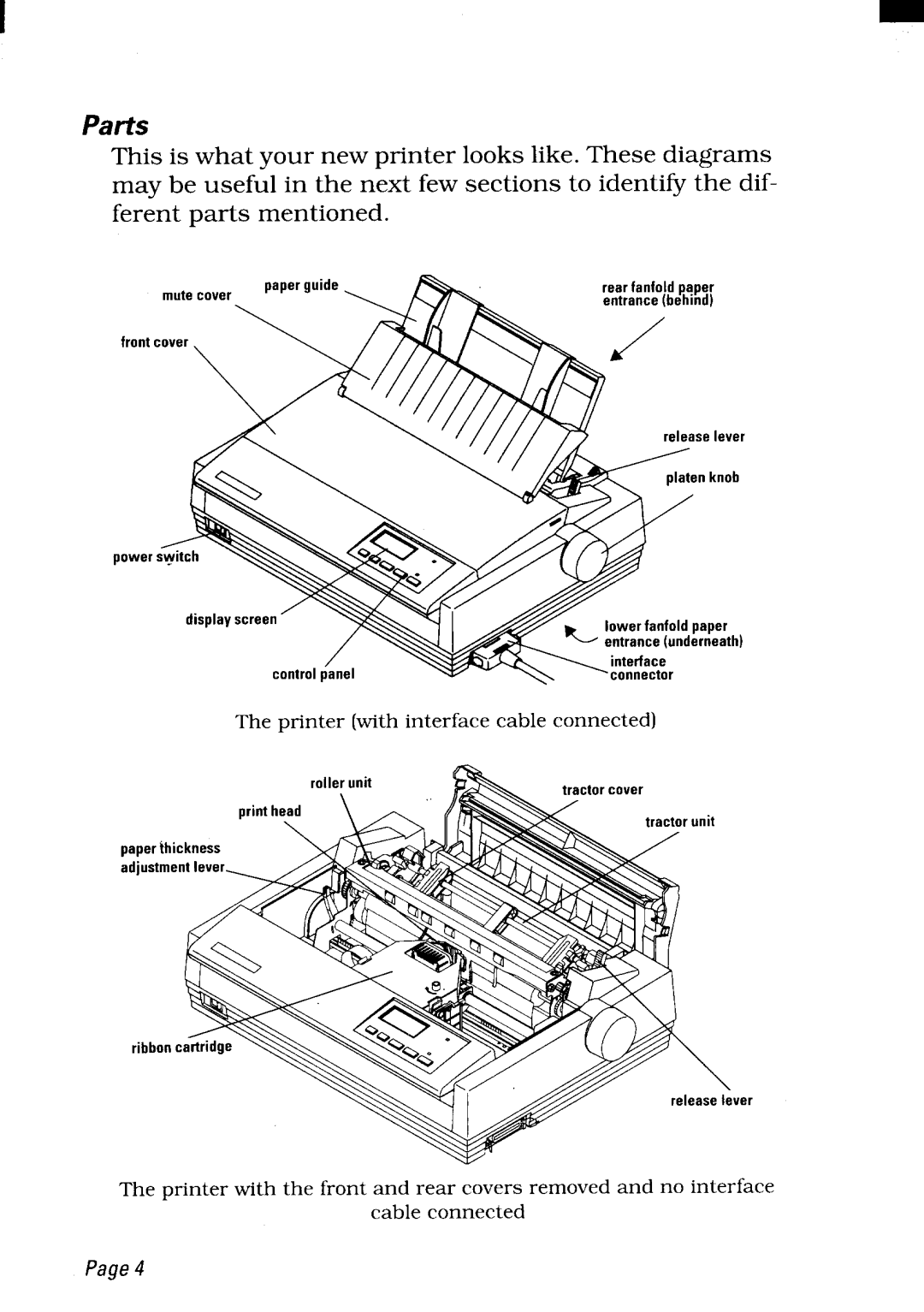 Star Micronics LC24-300 user manual Parts 