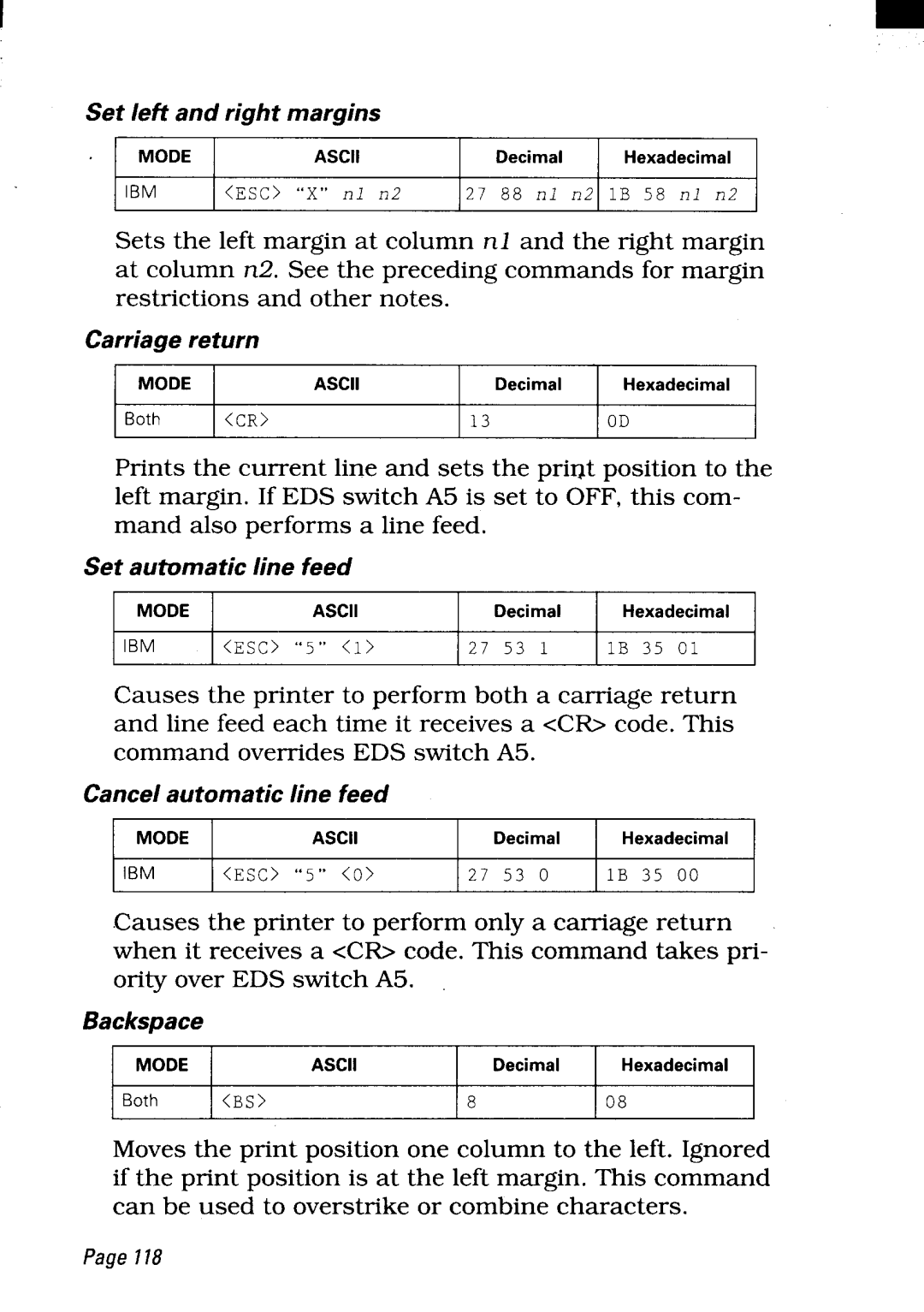 Star Micronics LC24-300 user manual Set a 