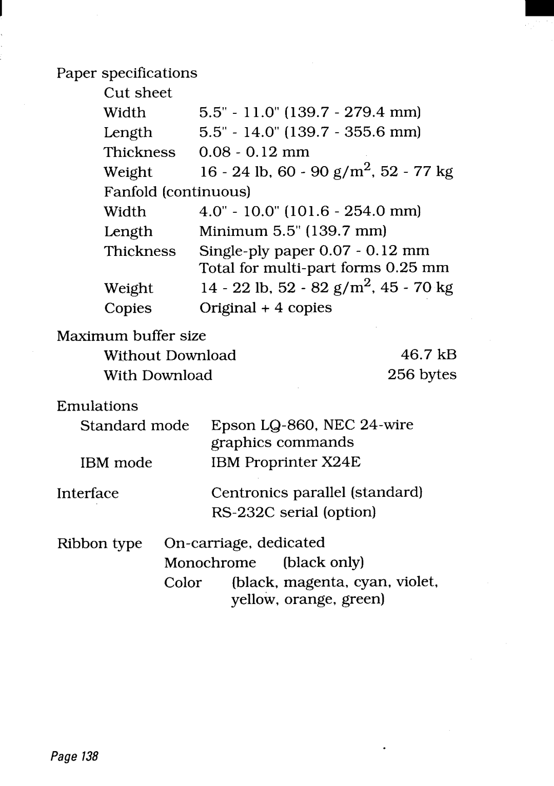 Star Micronics LC24-300 user manual 