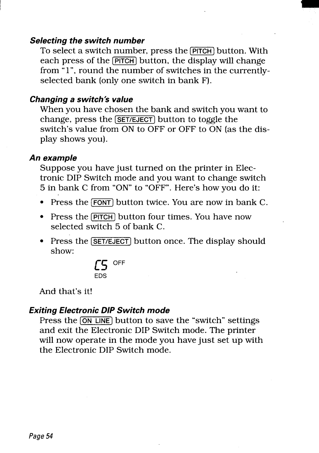 Star Micronics LC24-300 user manual Off 